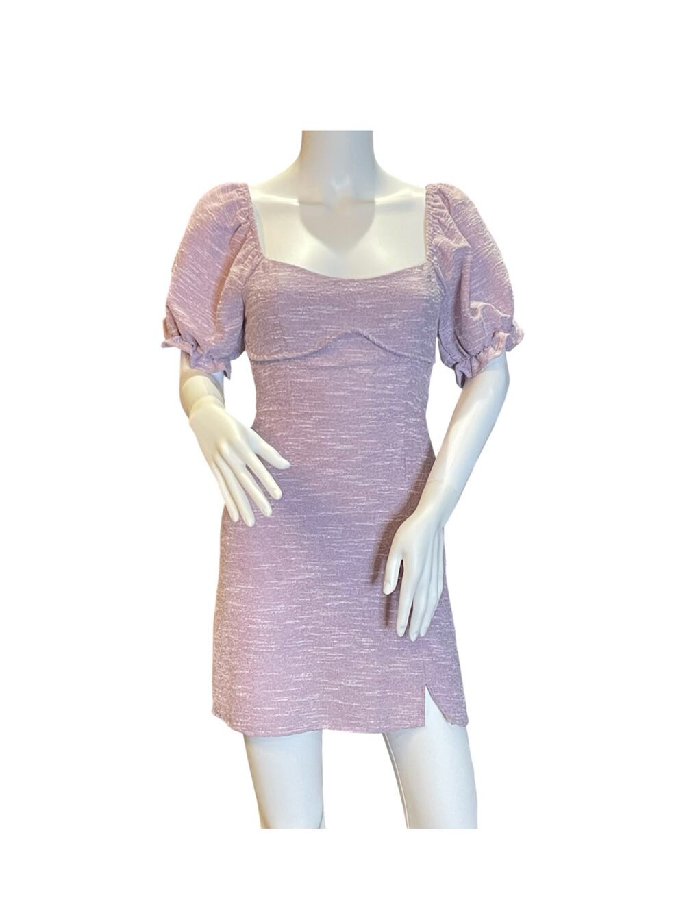 Altard State  Purple  Puff Sleeves Dress XS